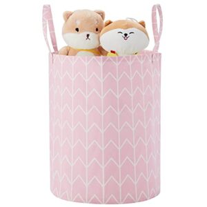 large storage basket for girls and boys, collapsible laundry hamper with long handles, toy bins for nursery, kids room décor