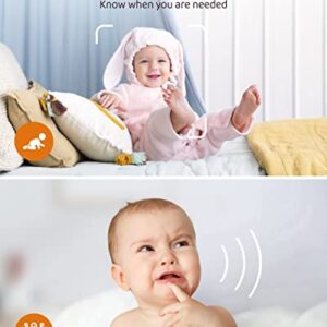 Codnida Baby Monitor with Camera and Audio,Video Baby Monitor with 5" Color Display,1080P Baby Camera,VOX Mode,4X Zoom,1000ft Transmission,Lullabies