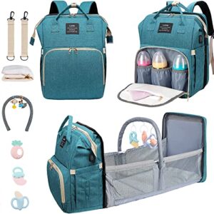 anwtotu diaper bag with changing station,diaper bag backpack,girl boy diaper bag,large capacity,900d excellent oxford(ungrade-green)