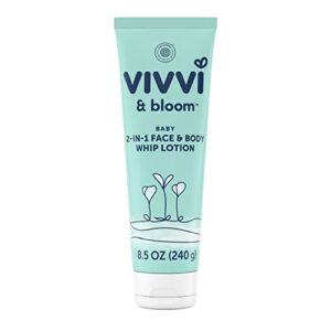 vivvi & bloom gentle 2-in-1 baby lotion, face and body, for delicate & sensitive baby skin, hypoallergenic lotion natural scent, 8.5 oz (pack of 1)