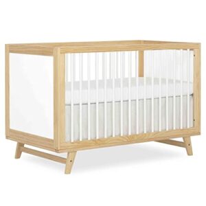 dream on me carter 5-in-1 full size convertible crib / 3 mattress height settings/jpma certified/made of new zealand pinewood/sturdy crib design, natural & white