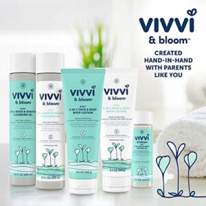 Vivvi & Bloom Gentle 2-in-1 Baby Wash & Shampoo Cleansing Gel, Leaves Sensitive Skin Feeling Healthy & Moisturized, Tear-Free, Formulated Without sulfates, paraben, and Dyes, 10 fl. Oz