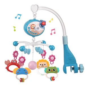 nicknack baby mobile for crib toys with music and lights, baby crib mobile for infants 0-6 months