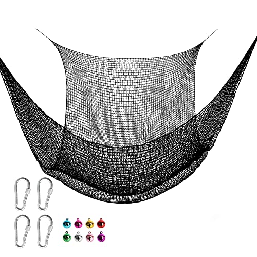 Toriexon 6.5' X 9.8' Climbing Cargo Net, Double Layers Playground Safety Net, with Storage Bag Climbing Net for Kids Outdoor Treehouse