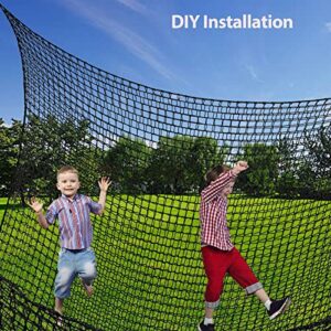 Toriexon 6.5' X 9.8' Climbing Cargo Net, Double Layers Playground Safety Net, with Storage Bag Climbing Net for Kids Outdoor Treehouse