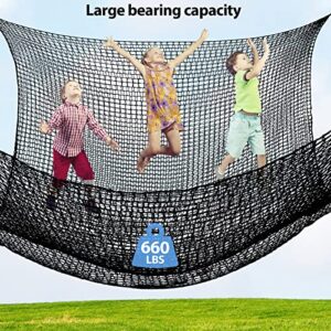 Toriexon 6.5' X 9.8' Climbing Cargo Net, Double Layers Playground Safety Net, with Storage Bag Climbing Net for Kids Outdoor Treehouse