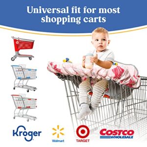 Pillani Shopping Cart Cover for Baby, 2-in-1 High Chair Cover for Restaurant Seat, AntiSlip Babies Shopping Cart Cover, Buggy Cover, Grocery Cart Cover for Baby Girl/Boy- Baby Items Gift, Cart Hammock