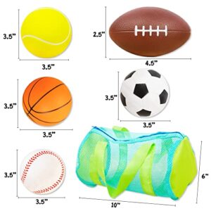 Hapinest Soft Foam Sports Balls with Carrying Bag Toys and Gifts for Baby Toddler Kids Boys and Girls Ages 1 2 3 4 5 Years Old and Up
