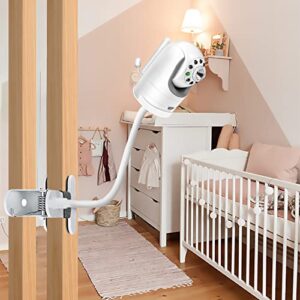 BFYTN Baby Monitor Mount Compatible with Infant Optics DXR-8 and DXR-8 PRO, 15.7 inches Flexible Long Gooseneck Arm Baby Camera Holder Stand for Crib Nursery, Without Tools or Wall Damage