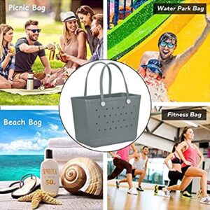 UeKeKicg Beach Bag X Large Rubber Beach Tote Bag, Waterproof Sandproof Tote Bag Outdoor for Women Travel Bag Washable Sports Hand Bag for Gym, Beach, Travel, Pool, Yoga