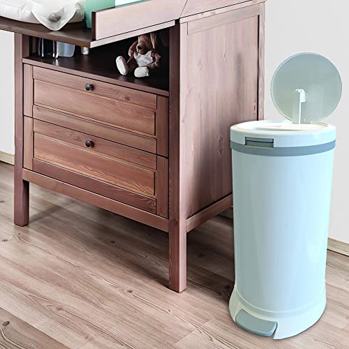 Bubula Premium Steel Diaper Waste Pail with Step Open, White