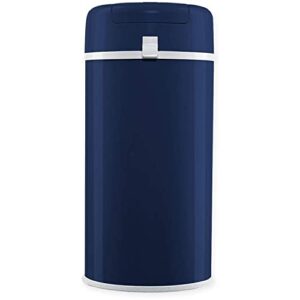 bubula premium steel diaper waste pail with air tight lid and lock, navy