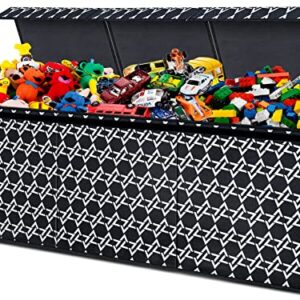 Extra Large Toy Box Chest for Boys Girls, Collapsible Sturdy Kids Storage Bins with Flip-Top Lid & Handles,Large Toy Box Chest Storage Organizer for Nursery,Playroom,Closet,Office 40.6"x14"x16.5"