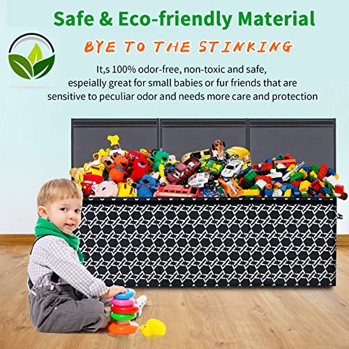 Extra Large Toy Box Chest for Boys Girls, Collapsible Sturdy Kids Storage Bins with Flip-Top Lid & Handles,Large Toy Box Chest Storage Organizer for Nursery,Playroom,Closet,Office 40.6"x14"x16.5"