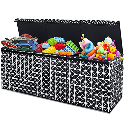 HomeMarvel Large Toy Box, Kids Toy Box with Flip-top Lid, Foldable Toy Box Chest Storage Bin for Boys,Girl, Playroom, Bedroom, Nursery, Closet, 40.6 x14.2 x16.5inch