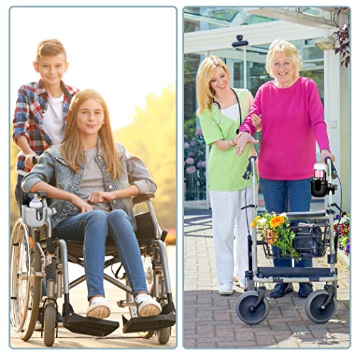 Suranew Wheelchair Cup Holder - Portable Mobility Drink Holder - Compatible with Walker, Rollator, Transport Chair ，Scooter or Stroller - Easy to Install, Removable