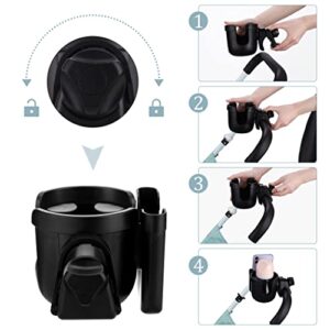 Suranew Wheelchair Cup Holder - Portable Mobility Drink Holder - Compatible with Walker, Rollator, Transport Chair ，Scooter or Stroller - Easy to Install, Removable