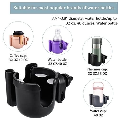 Suranew Wheelchair Cup Holder - Portable Mobility Drink Holder - Compatible with Walker, Rollator, Transport Chair ，Scooter or Stroller - Easy to Install, Removable