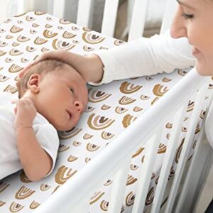 Babebay 2 Pack Crib Sheets and 2 Pack Changing Pad Cover Bundle