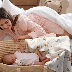 8 Pieces Baby Swaddle Blankets Infant Soft Silky Bamboo Cotton Swaddle Wrap Unisex Muslin Receiving Blanket for Newborn