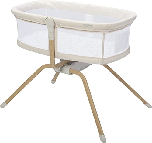 Primo Little Cloud Gliding Bassinet, Portable Folding Bassinet with Travel Bag and Removable Canopy