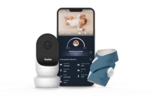 owlet dream duo 2 smart baby monitor - 1080p hd video baby monitor with dream sock - baby foot monitor and sensor tracks heartbeat and oxygen levels in infants and newborns