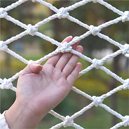 SHOWERRING Protective Net White Safety Net Customizable Nylon Anti-Fall Net for The Backyard Outdoor Playground Climb Cargo Net (Color : White, Size : 1.5x6m)