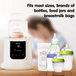 NCVI Baby Bottle Warmer, Milk Warmer Fast Heating, Defrosting Food Heater, Steam Sterilizer, with LCD Display, Timer, Temperature Control, Auto Shut-Off, BPA Free, for Breastmilk, Formula and Food