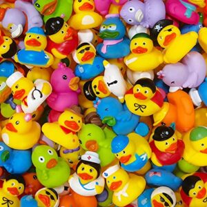 Arttyma Rubber Ducks in Bulk,Assortment Duckies for Jeep Ducking Floater Duck Bath Toys Party Favors (30-Pack)