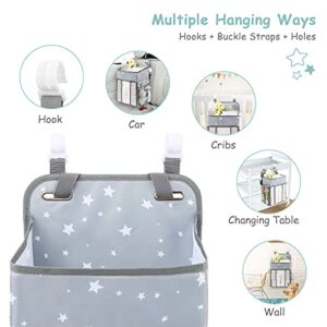 Maliton Extra Large Diaper Caddy for Baby Stuff and Baby Hanging Diaper Stacker