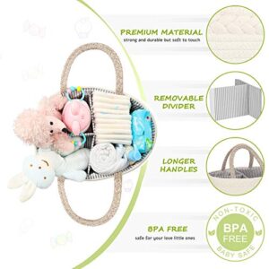 Maliton Extra Large Diaper Caddy for Baby Stuff and Baby Hanging Diaper Stacker