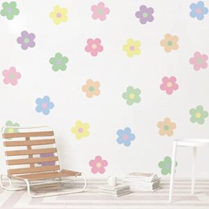 24pcs y2k room decor wall stickers for coconut girls bedroom aesthetic danish pastel room decor cute flowers wall decals colorful indie room decor for college teen girls dorm