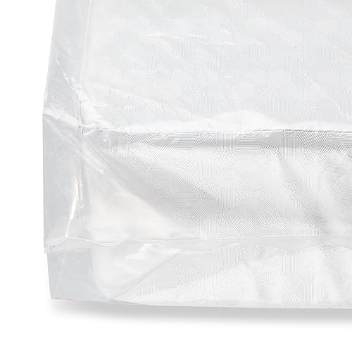 Wenses Crib Mattress Storage Bag with Zipper, 5 Mil Clear Plastic for Moving, Includes Accessory Bag