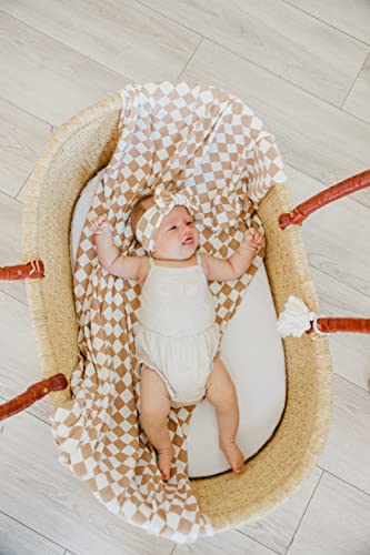 Copper Pearl Large Premium Knit Baby Swaddle Receiving Blanket Rad