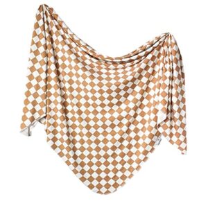 copper pearl large premium knit baby swaddle receiving blanket rad