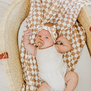 Copper Pearl Large Premium Knit Baby Swaddle Receiving Blanket Rad