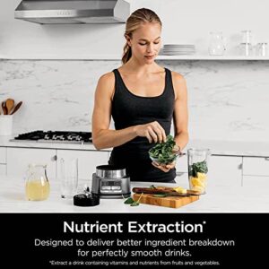 Ninja SS101 Foodi Shakes and Nutrient Extractor Machine* smartTORQUE 4 Preset Auto-iQ, One Base - Multifunction, RENEWED Silver