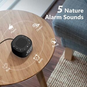 Housbay Sound Machine with Alarm Clock- 2 in 1, 18 Soothing Sounds, Digital Clock with Dimmer, 7 Color Night Light with ON/Off Options, Sleep Timer, White Noise Machine for Sleeping