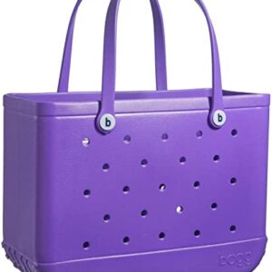 OversizedRubber Beach Bag Waterproof EVA Portable Handbag Travel Bags with Holes Tote Bag for Beach Outdoor Boat Pool Work Sports (purple, oversized)