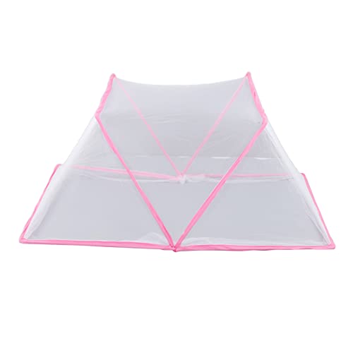 Hztyyier Net Tent Foldable Portable Kid Polyester Bed Curtain Mini Screen Mesh Tent for Baby Kids Students(Pink) Baby Mosquito Nets