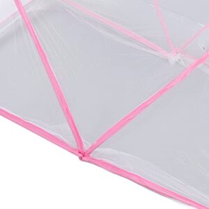 Hztyyier Net Tent Foldable Portable Kid Polyester Bed Curtain Mini Screen Mesh Tent for Baby Kids Students(Pink) Baby Mosquito Nets