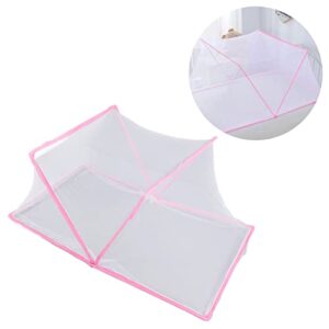 Hztyyier Net Tent Foldable Portable Kid Polyester Bed Curtain Mini Screen Mesh Tent for Baby Kids Students(Pink) Baby Mosquito Nets