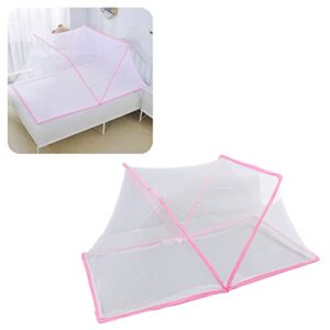 Hztyyier Net Tent Foldable Portable Kid Polyester Bed Curtain Mini Screen Mesh Tent for Baby Kids Students(Pink) Baby Mosquito Nets