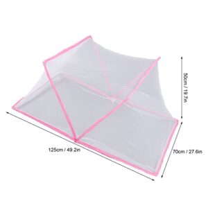 Hztyyier Net Tent Foldable Portable Kid Polyester Bed Curtain Mini Screen Mesh Tent for Baby Kids Students(Pink) Baby Mosquito Nets