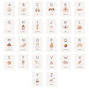 alphabet wall decals boho style letter wall stickers peel and stick removable wall stickers for kids nursery bedroom living room décor