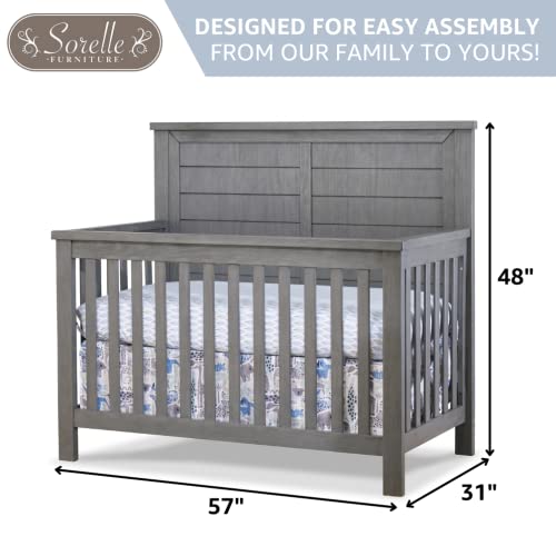 Sorelle Furniture Westley Crib, Classic 4-in-1 Convertible Pannel Crib, Baby Crib Made of Wood, Non-Toxic Finish, Wooden Baby Bed, Toddler Bed, Child’s Daybed-Chocolate Bisque