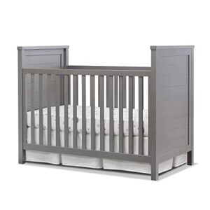 sorelle furniture farmhouse classic crib 3-in-1 convertible crib, made of solid pine wood non-toxic finish, wooden baby bed, toddler bed and child’s daybed, nursery furniture-weathered gray