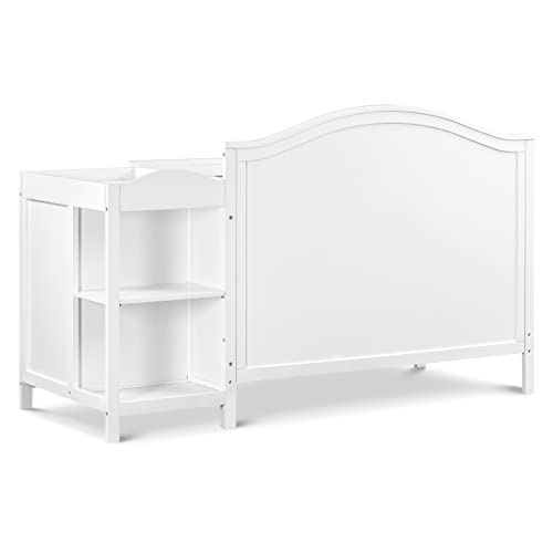 DaVinci Charlie 4-in-1 Convertible Crib and Changer Combo in White