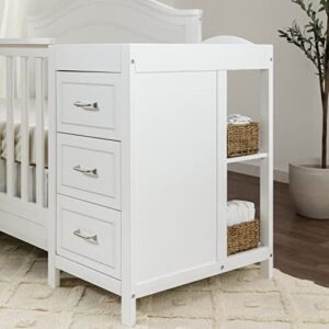 DaVinci Charlie 4-in-1 Convertible Crib and Changer Combo in White