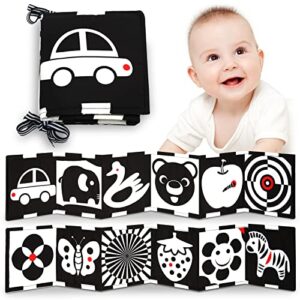 buauty baby toys 0-12 months black and white high contrast baby books sensory toys early education infant tummy time toys car seat stroller infant toys boys girls newborn gift 0-3-6-12 months